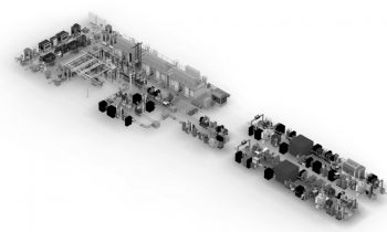 Der Bereich Sondermaschinenbau bietet individuelle, schlüsselfertige Produktionslösungen wie diese Montagelinie für E-Achssysteme (Bild: Schaeffler).