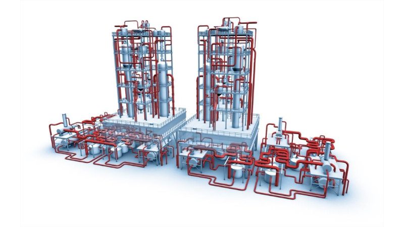 Die Prozesse im Kraftwerksbau werden durch die Materialauslegung und den Platzbedarf der verbauten Rohrleitungen beeinflusst (Bild: Schwarze-Robitec).