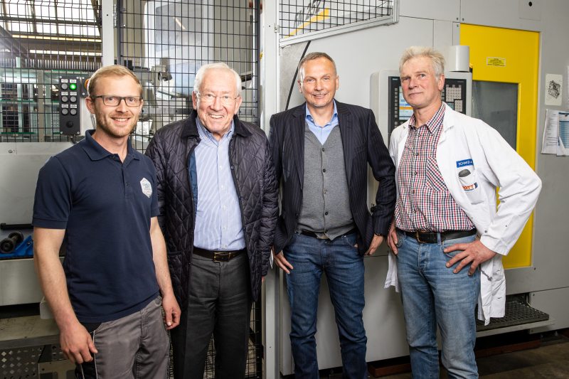 Eine langjährige Zusammenarbeit: Andreas Neubauer, Valentin Knott, Michael Götze und Anton Schmid (Bild: Horn/Sauermann).