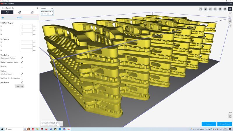 Mit der Software-Lösung »Fabricate« lassen sich die 3D-Druck-Jobs und die Befüllung des Pulverkastens bestmöglich steuern (Bild: SolidCAM).