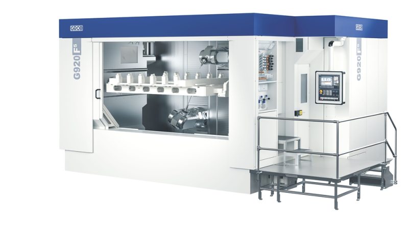 Dieses Bearbeitungszentrum wird erstmals auf einer Messe gezeigt (Bild: Grob).