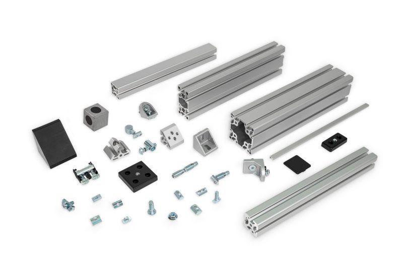Ganter hat sein Angebot um Aluminiumprofile inklusive spezifischer Verbindungstechnik erweitert (Bild: Ganter).