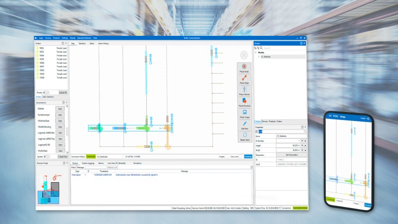 Priorisierung von Aufträgen, vorausschauendes Auftragsmanagement und Flottensimulation sorgen für Effizienz im Management von FTS-/AMR-Flotten (Bild: Sigmatek).