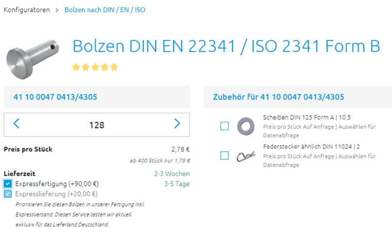 Über den Konfigurator nehmen Kunden jetzt auch Einfluss auf die Lieferzeit (Bild: mbo Oßwald).