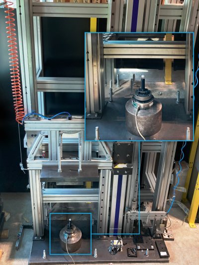 Mit Tests am Falltestprüfstand validiert ACE die für den Notstopp ermittelten kundenspezifischen Werte der maximalen Energieaufnahme von Kleinstoßdämpfern (Bild: ACE).