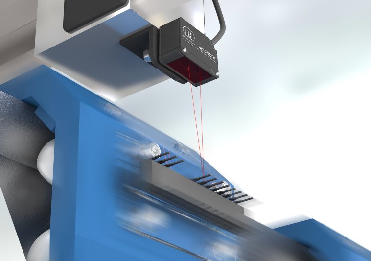 Dank des kleinen Lichtflecks können die Sensoren »optoNCDT 1220« auch zur Anwesenheitsprüfung von Bauteilen eingesetzt werden (Bild: Micro-Epsilon).