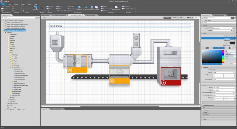 Entwicklungsumgebung der HMI-Software (Bild: Inosoft).