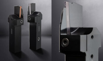 Das Werkzeugsystem wurde speziell für hohe Stechtiefen entwickelt. Als Halter werden auch Kassetten sowie verstärkte Stechschwerter angeboten. Alle Varianten sind mit innerer Kühlmittelzufuhr ausgestattet (Bilder: Horn/Sauermann).