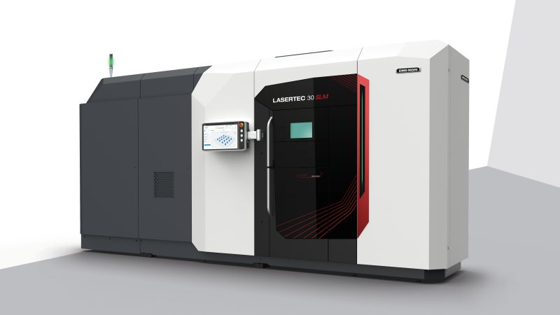 Die 3. Generation der Pulverbettmaschine optimiert den metallischen 3D-Druck z. B. durch einen wechselbaren Baucontainer (Bild: DMG Mori).