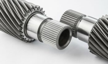 Beispiel für eine hartgeschälte Steckverzahnung vor und nach der Bearbeitung (Bild: Liebherr).