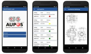 Eine mobile App ergänzt die Instandhaltungssoftware (Bild: CSG Aupos).