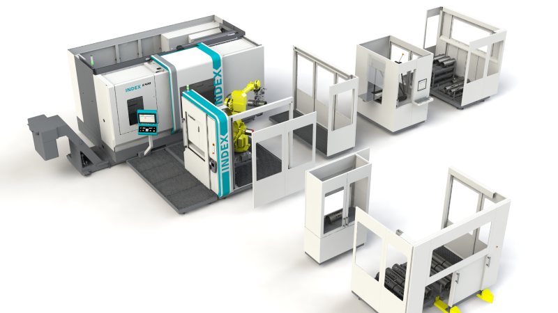 Die flexible Roboterzelle wird mithilfe der Software von Fastems gesteuert (Bild: Index).