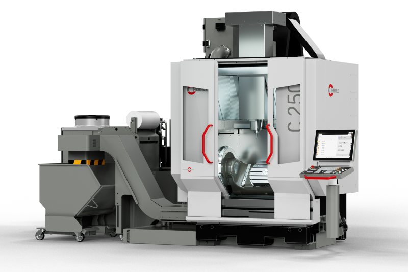 Das Bearbeitungszentrum »C250 Gen2« ist eins der Exponate unter Span (Bild: Hermle).
