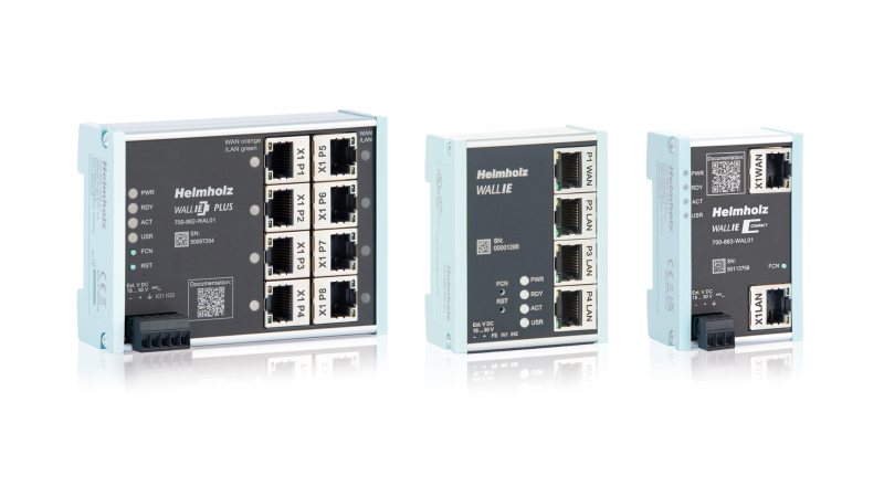 Das Security-Gateway ist in drei Bauformen verfügbar (Bild: Helmholz).