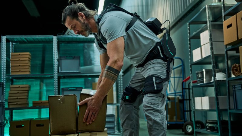 Das intelligente Exoskelett im Praxiseinsatz (Bild: Ottobock).