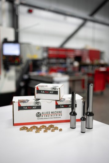 Die Sets »T-A Pro Kit« von Allied Machine ermöglichen Bohrungen im Bereich von 12,70 bis 35,04 Millimeter (Bild: Wohlhaupter).