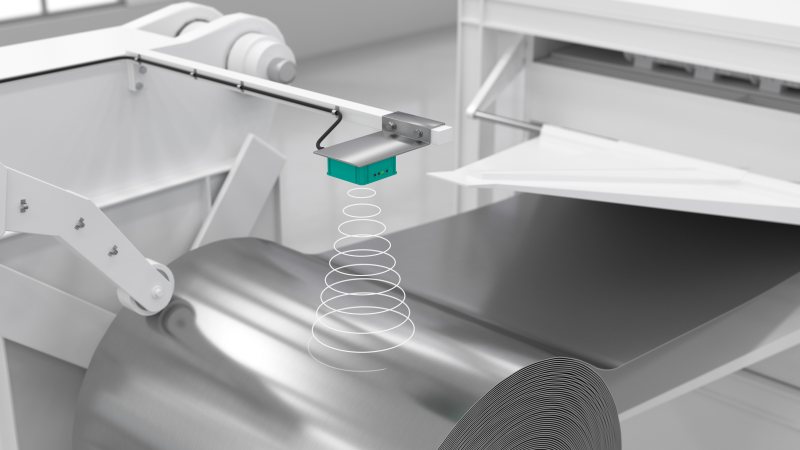 Anwendungsbeispiel: Messung des Materialverbrauchs in der Blechschneidanlage (Bild: Pepperl+Fuchs).