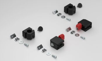 Die neue Schnellkopplung ermöglicht eine präzise Ausrichtung und temporäre Arretierung mobiler Systeme wie Regale und Wagen (Bild: item).