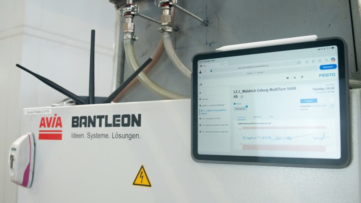 Mithilfe des automatisierten Kühlschmierstoffmanagement kann der KSS-Verbrauch um bis zu 30 % sinken (Bild: Bantleon).