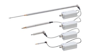 Die induktiven Wegsensoren sind mit Inline-Verstärkern für 0...10 V, 4...20 mA oder IO-Link erhältlich. (Bild: HBK)