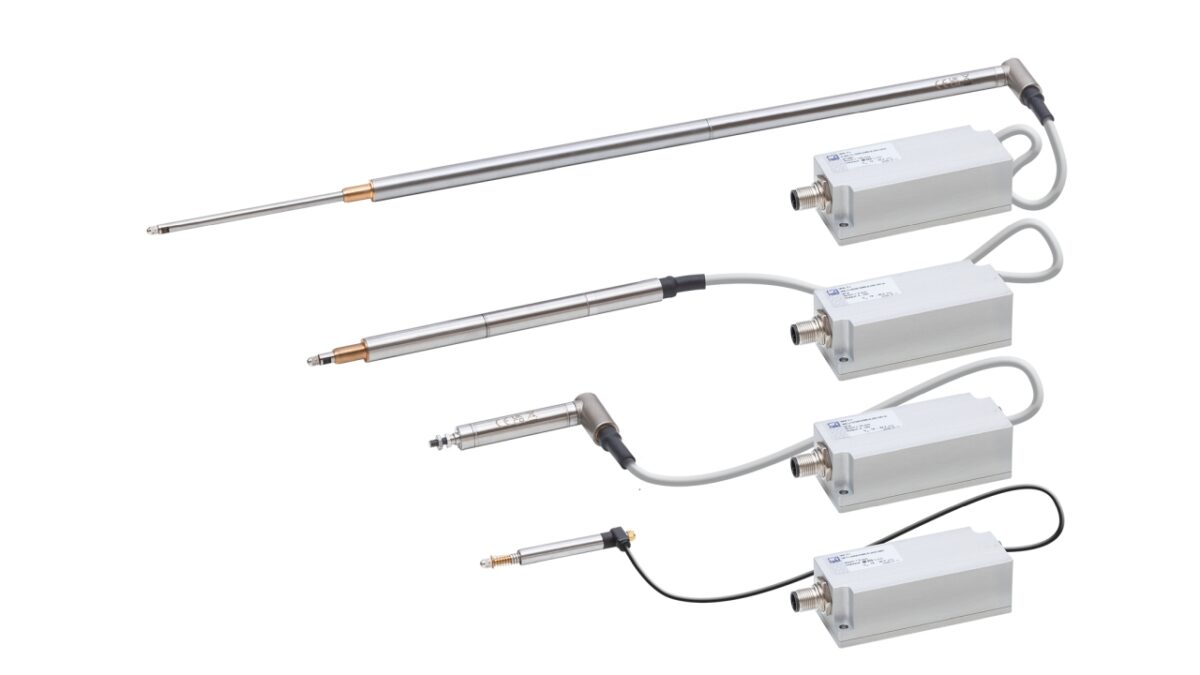 Die induktiven Wegsensoren sind mit Inline-Verstärkern für 0...10 V, 4...20 mA oder IO-Link erhältlich. (Bild: HBK)
