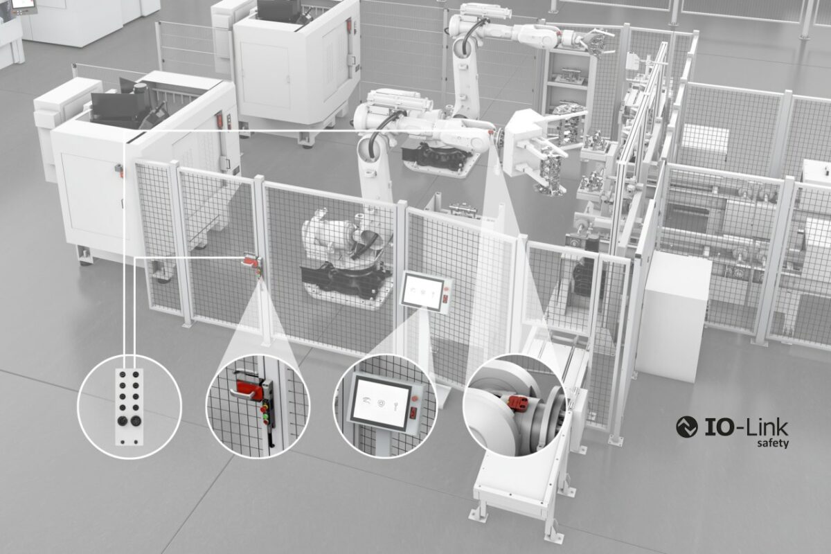Die Kombination aus robusten Sicherheitskomponenten und IO-Link Safety erschließt neue Möglichkeiten für eine durchgängige, sichere Kommunikation in der Automatisierung (Bild: Euchner).