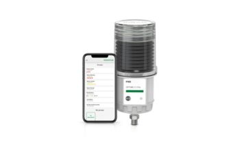 Der elektromechanische Schmierstoffgeber lässt sich über die eine App während Wartungsarbeiten gezielt stoppen (Bild: Schaeffler).